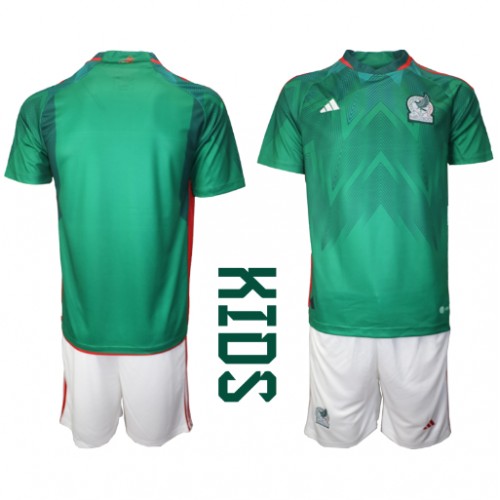 Maillot de foot Mexique Domicile enfant Monde 2022 Manches Courte (+ pantalon court)
